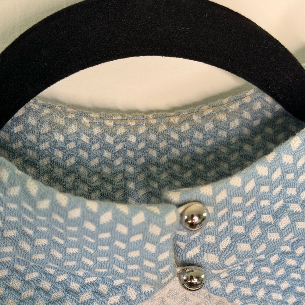 Bebe Light Blue Patterned Crop Top - image 7